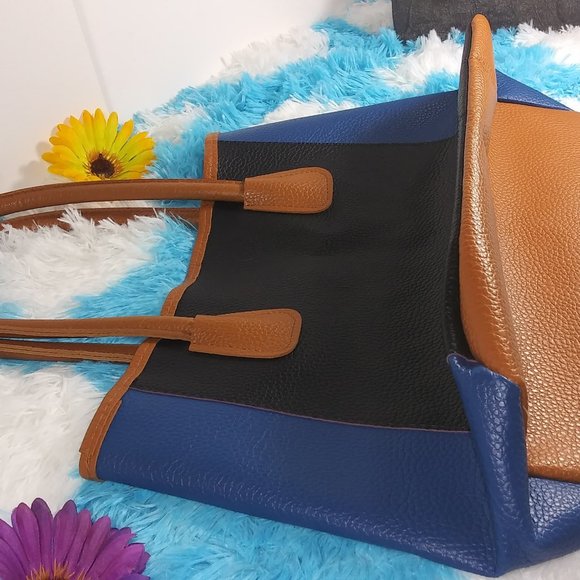 ✅ NEIMAN MARCUS Large Tote Bag Vintage Colorblock - Picture 6 of 8